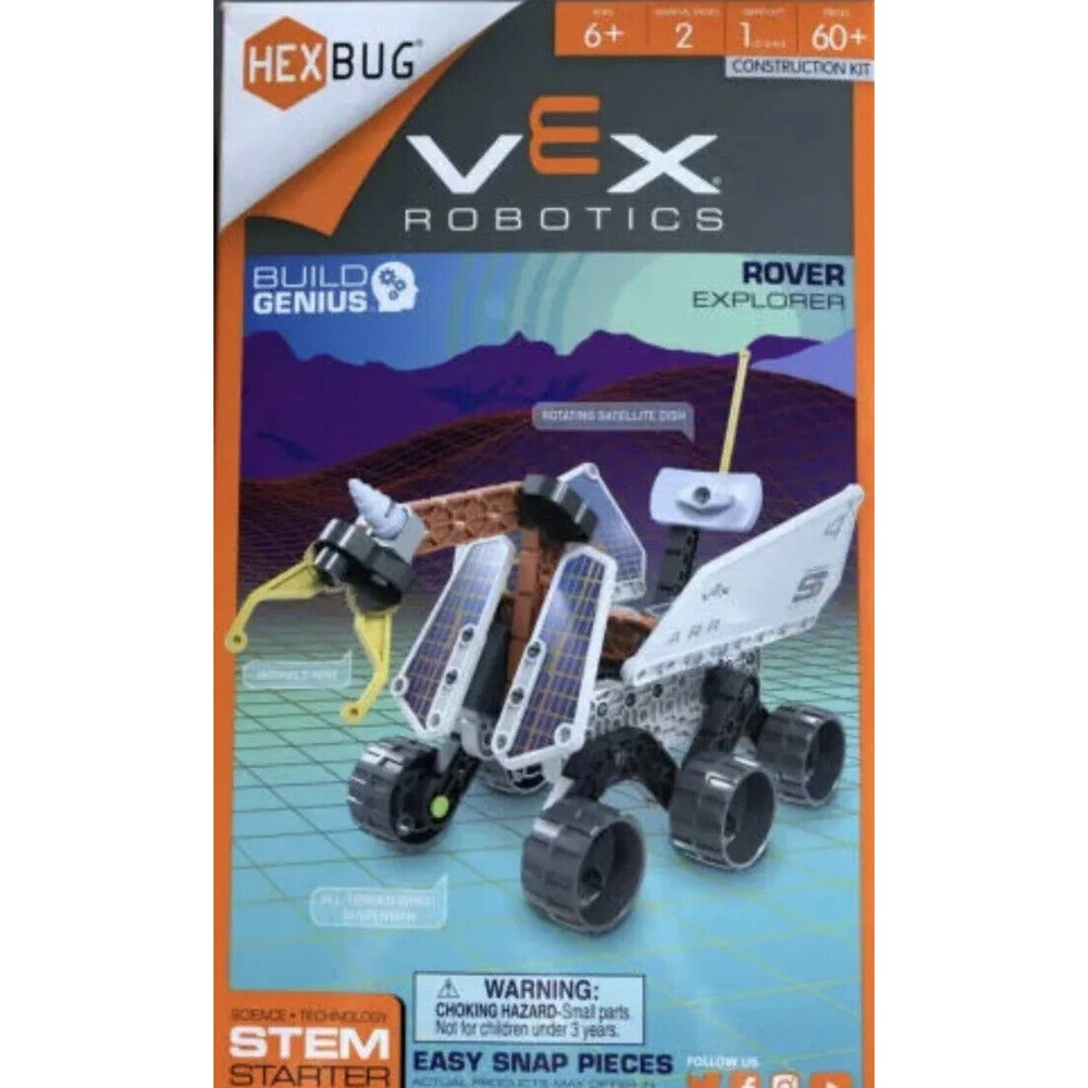 Hexbug Vex Robotics Build Genius Rover Explorer STEM Starter Construction Explor